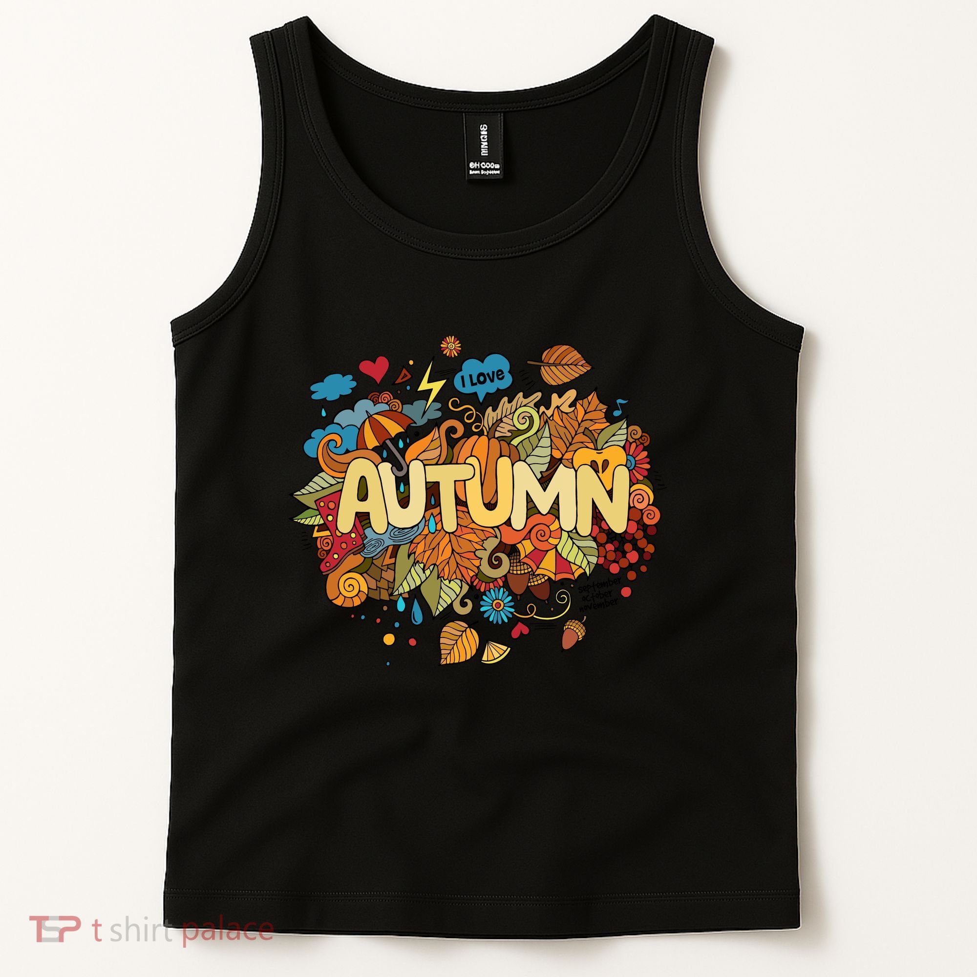 I Love Autumn Cute Gift Tank Top