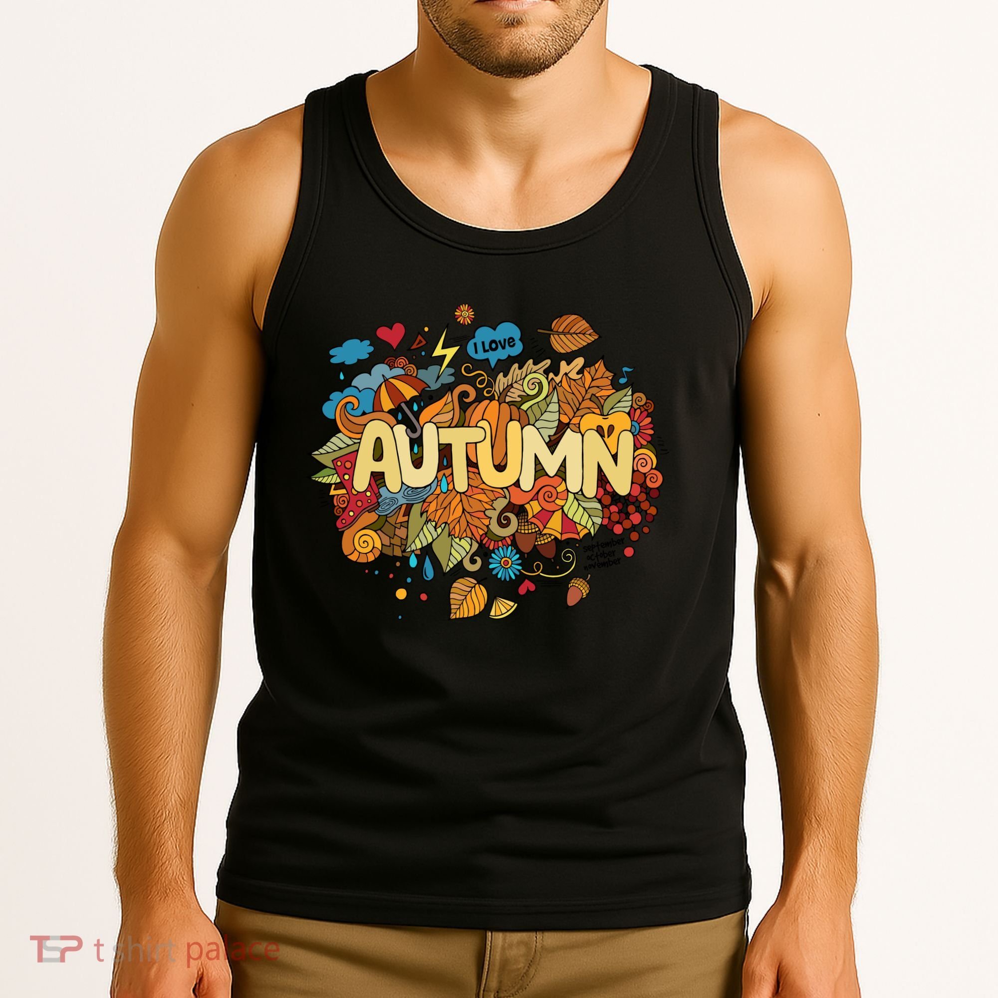 I Love Autumn Cute Gift Tank Top