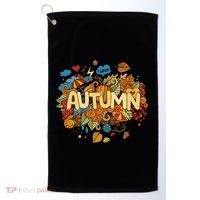 I Love Autumn Cute Gift Golf Towel thumb 0