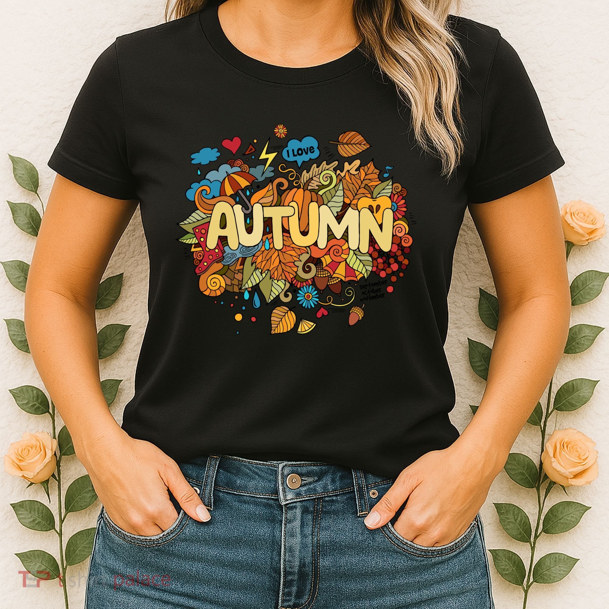 I Love Autumn Cute Gift Women's T-Shirt