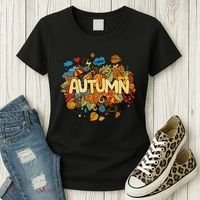 I Love Autumn Cute Gift Women's T-Shirt thumb 3