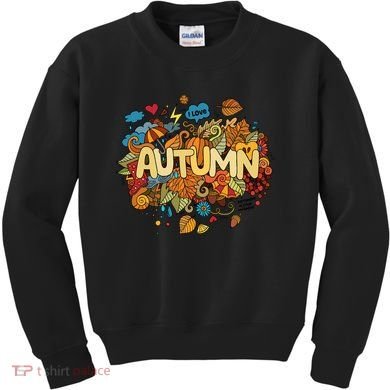 I Love Autumn Cute Gift Kids Sweatshirt