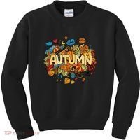 I Love Autumn Cute Gift Kids Sweatshirt thumb 0