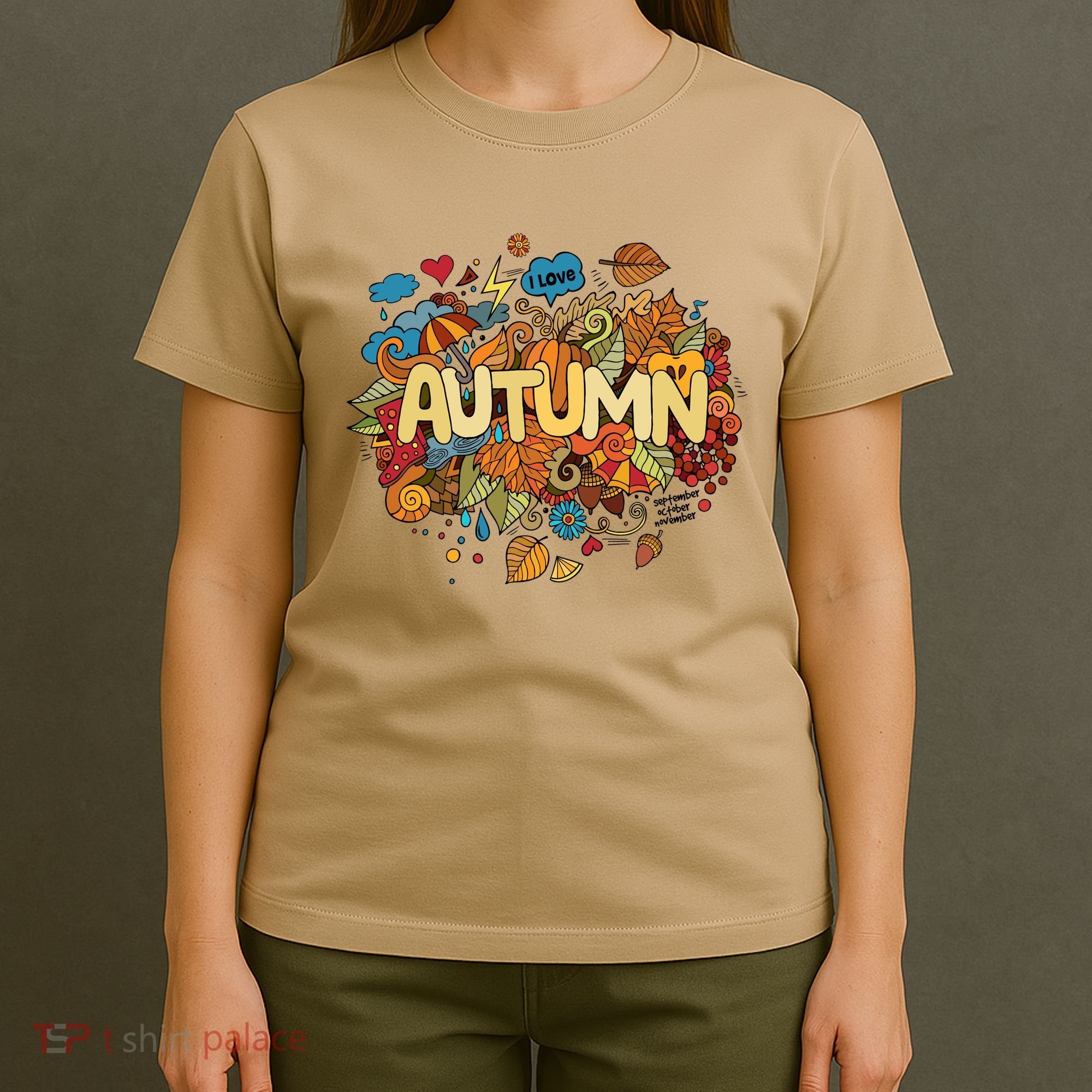I Love Autumn Cute Gift T-Shirt