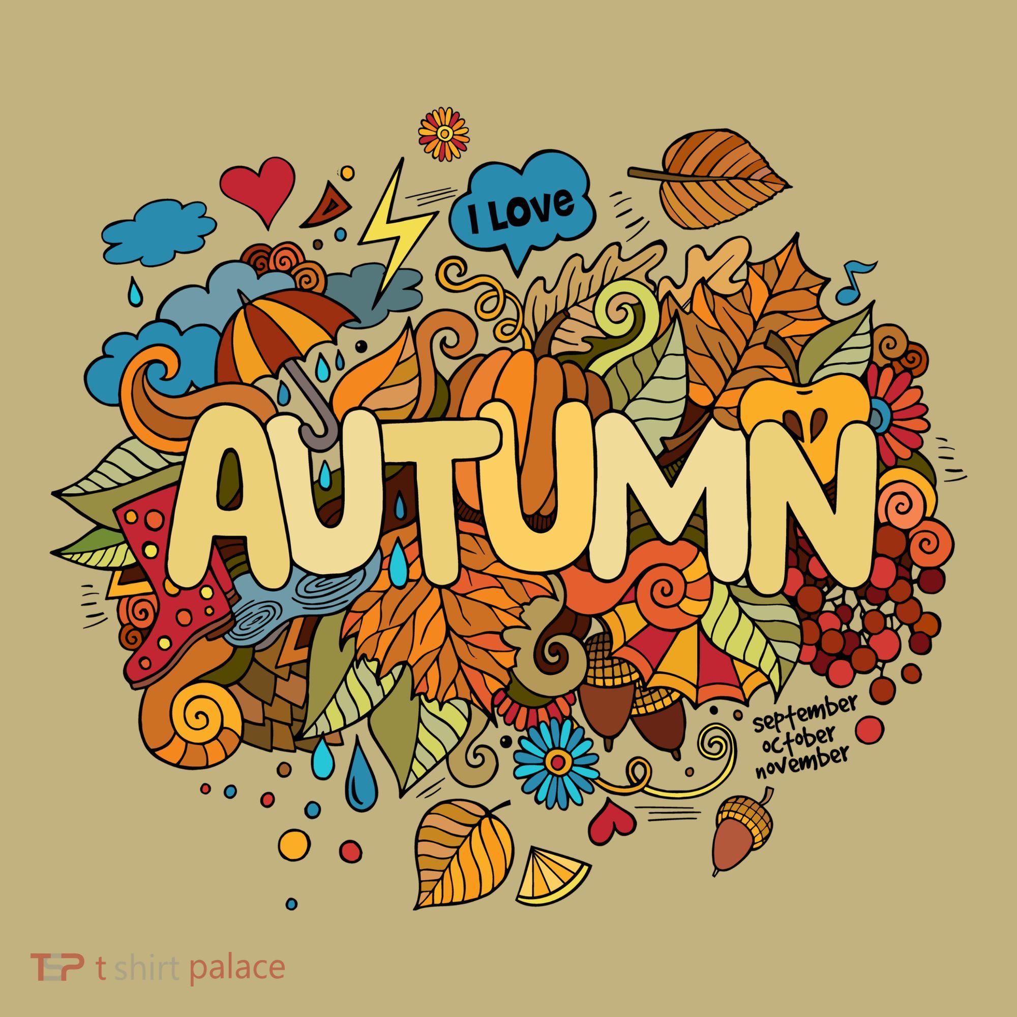 I Love Autumn Cute Gift T-Shirt