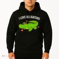 I Love Alligators Cute Alligator Hoodie thumb 2