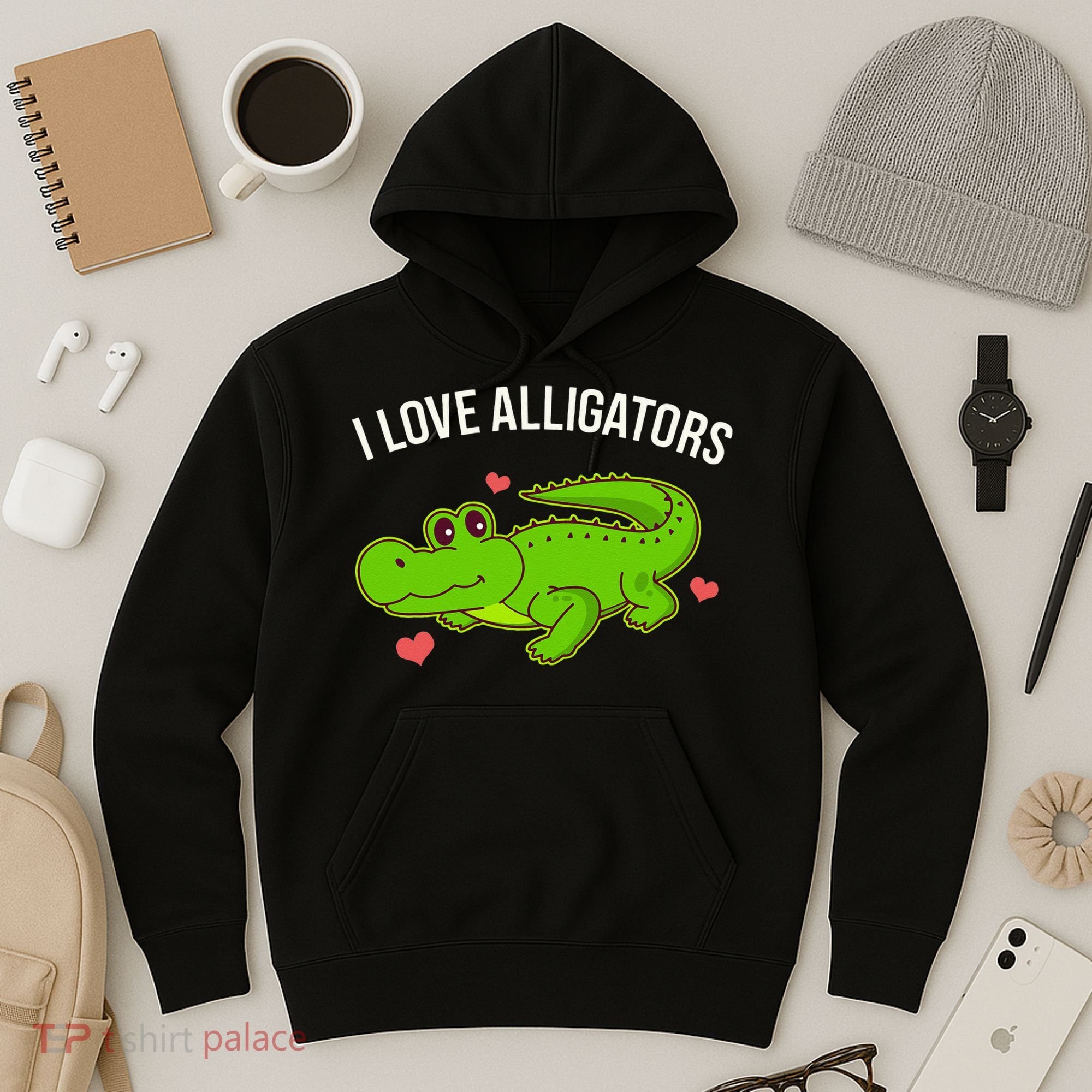 I Love Alligators Cute Alligator Hoodie