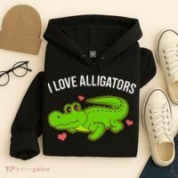 I Love Alligators Cute Alligator Hoodie thumb 4