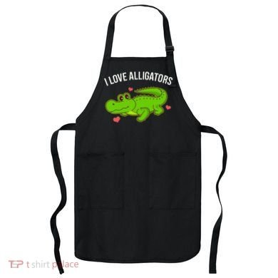 I Love Alligators Cute Alligator Apron