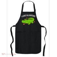 I Love Alligators Cute Alligator Apron thumb 0