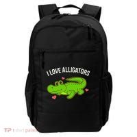 I Love Alligators Cute Alligator Backpack thumb 0