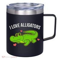 I Love Alligators Cute Alligator 12oz Stainless Steel Coffee Mug thumb 0