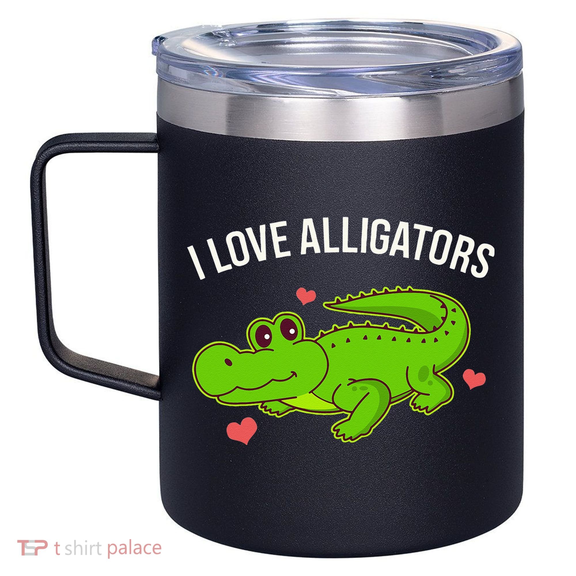 I Love Alligators Cute Alligator 12oz Stainless Steel Coffee Mug