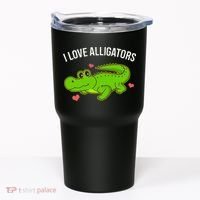 I Love Alligators Cute Alligator Tumbler thumb 0