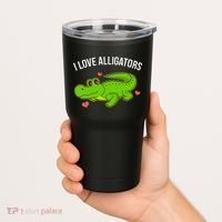 I Love Alligators Cute Alligator Tumbler thumb 2