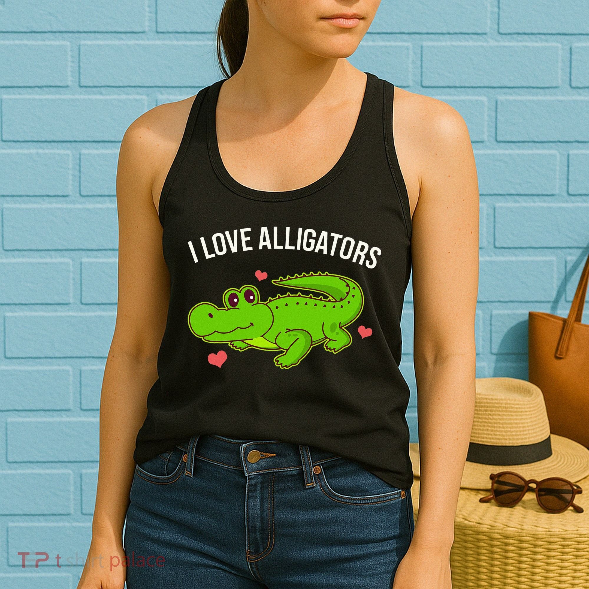 I Love Alligators Cute Alligator Women's Tank Top