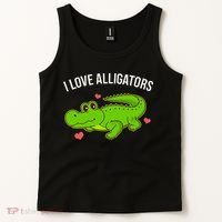 I Love Alligators Cute Alligator Tank Top thumb 2