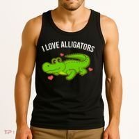 I Love Alligators Cute Alligator Tank Top thumb 3