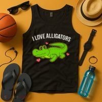 I Love Alligators Cute Alligator Tank Top thumb 4