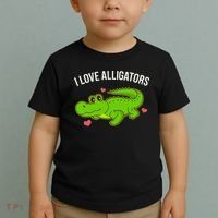 I Love Alligators Cute Alligator Toddler T-Shirt thumb 2