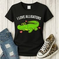 I Love Alligators Cute Alligator Women's T-Shirt thumb 3