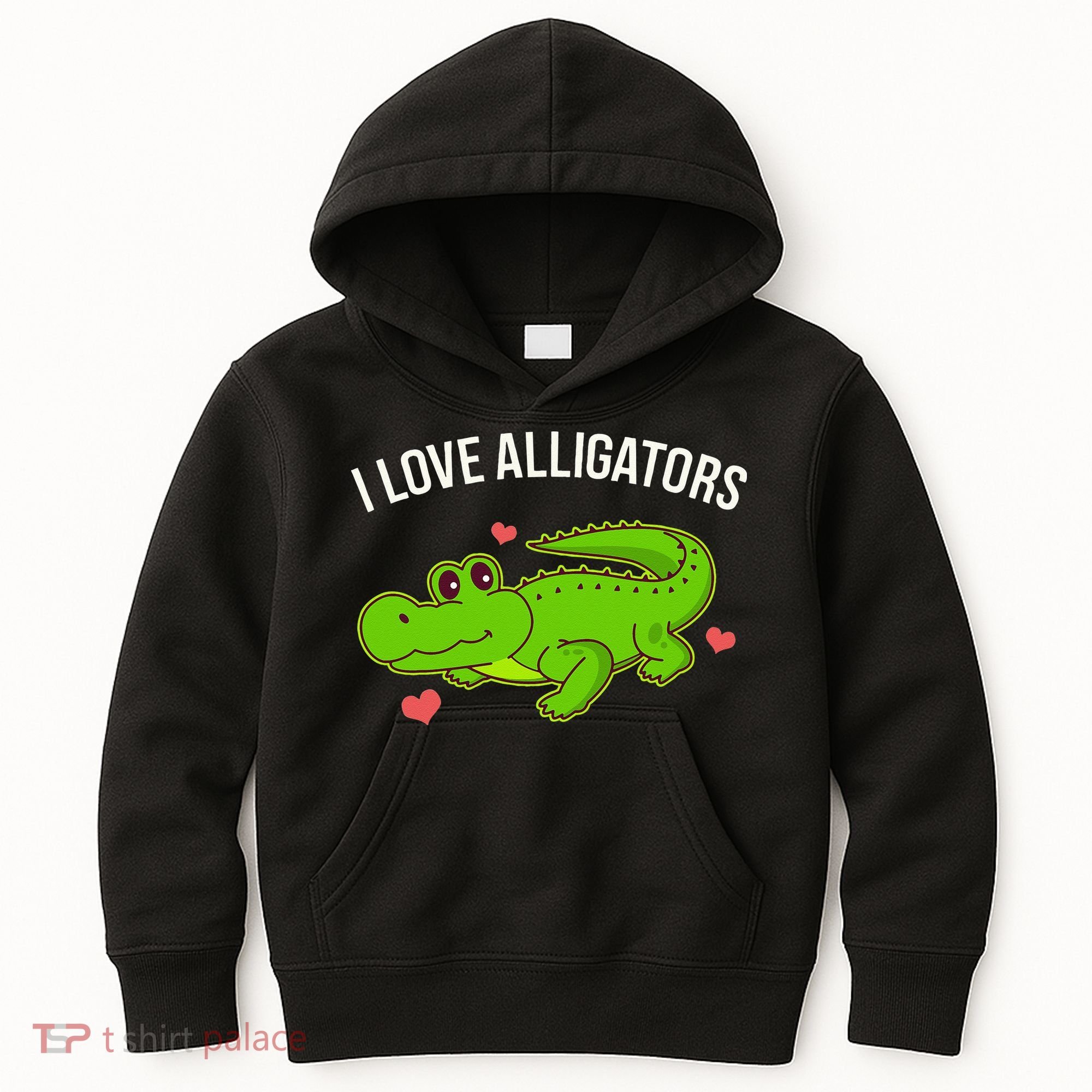 I Love Alligators Cute Alligator Kids Hoodie