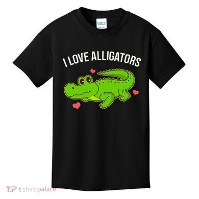 I Love Alligators Cute Alligator Kids T-Shirt