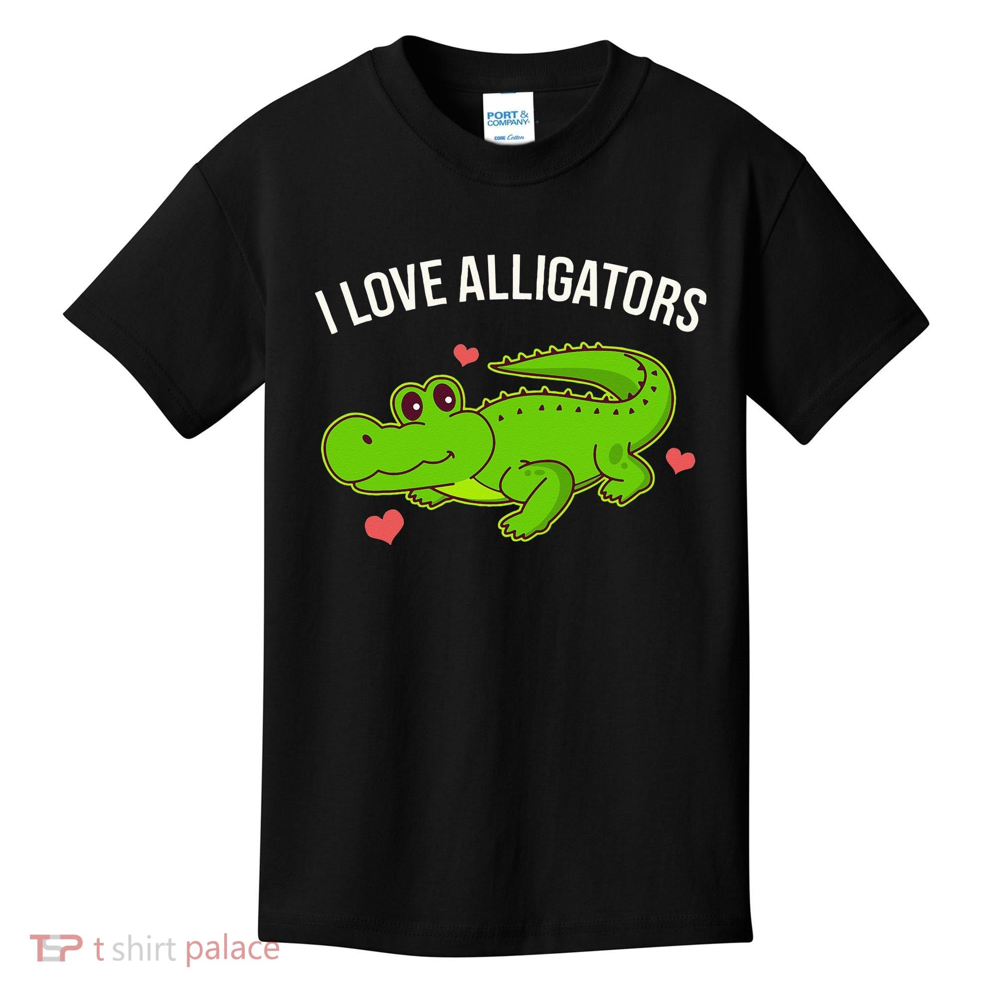 I Love Alligators Cute Alligator Kids T-Shirt