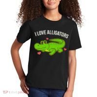 I Love Alligators Cute Alligator Kids T-Shirt thumb 2