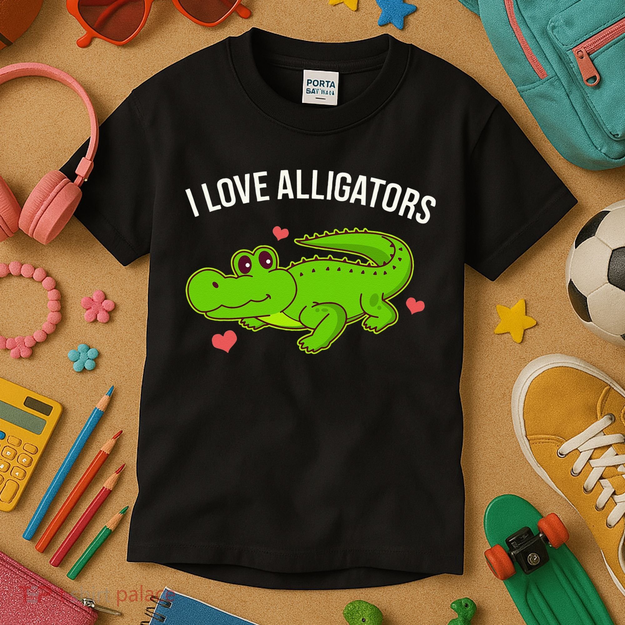 I Love Alligators Cute Alligator Kids T-Shirt