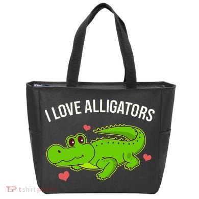 I Love Alligators Cute Alligator Tote Bag