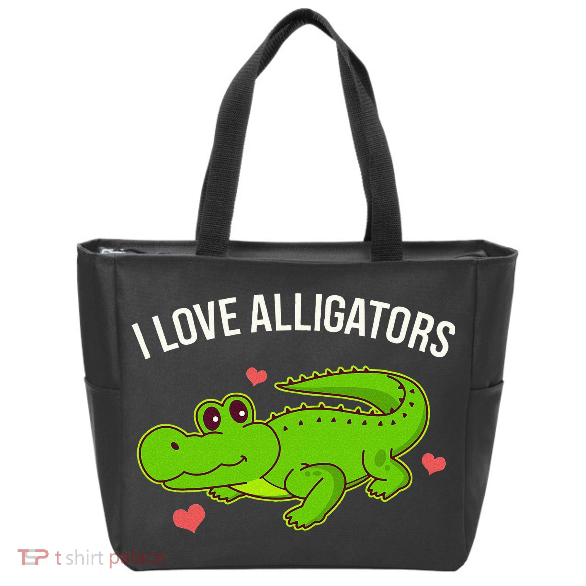 I Love Alligators Cute Alligator Tote Bag