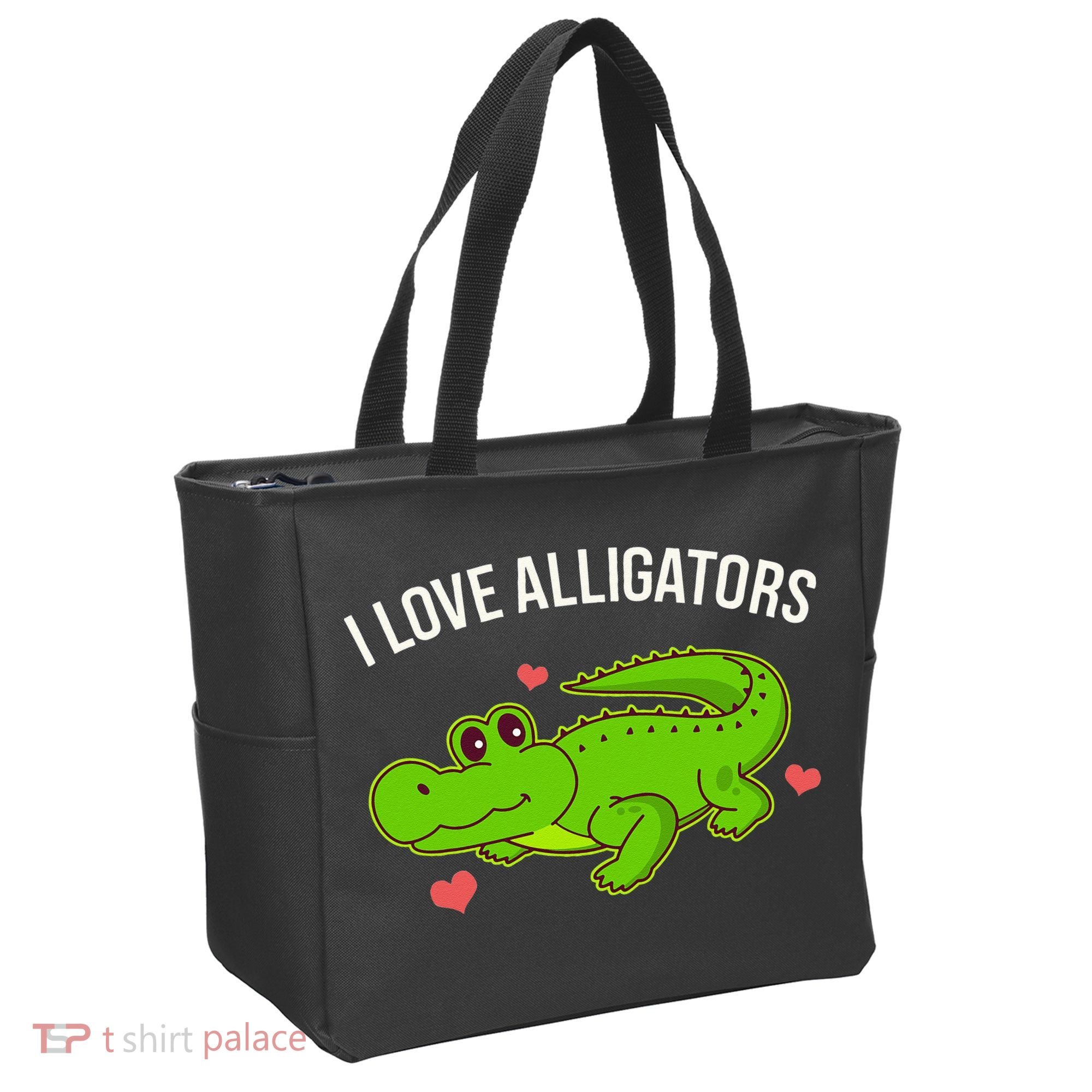 I Love Alligators Cute Alligator Tote Bag