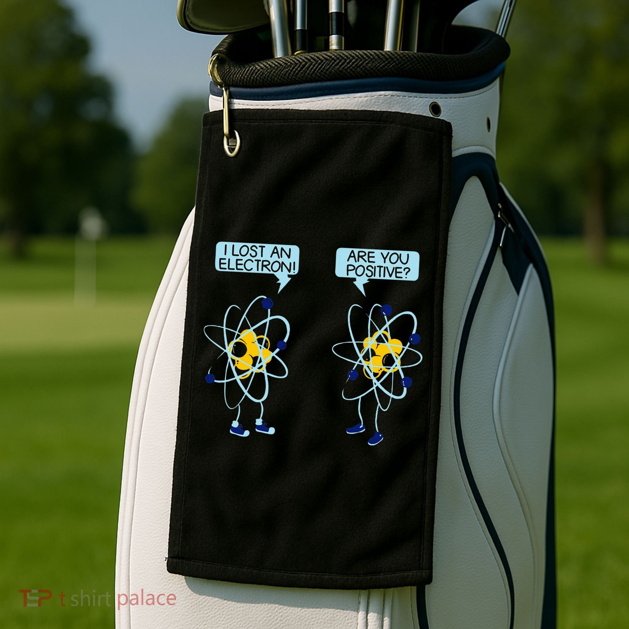 I Lost An Electron Are You Positive Chemistry Math Funny Golf Towel