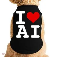 I Love AI I Heart Artificial Intelligence Doggie Tank thumb 0