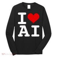I Love AI I Heart Artificial Intelligence Long Sleeve Shirt thumb 0