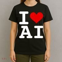 I Love AI I Heart Artificial Intelligence T-Shirt thumb 4