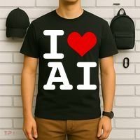 I Love AI I Heart Artificial Intelligence T-Shirt thumb 6