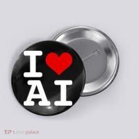 I Love AI I Heart Artificial Intelligence Button thumb 0