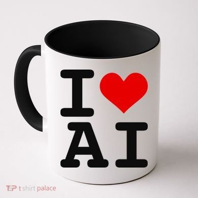 I Love AI I Heart Artificial Intelligence Coffee Mug