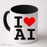 I Love AI I Heart Artificial Intelligence Coffee Mug thumb 0
