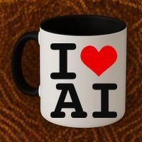 I Love AI I Heart Artificial Intelligence Coffee Mug thumb 2