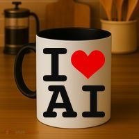 I Love AI I Heart Artificial Intelligence Coffee Mug thumb 4