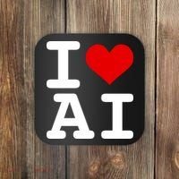 I Love AI I Heart Artificial Intelligence Coaster thumb 0