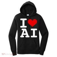 I Love AI I Heart Artificial Intelligence Women's Hoodie thumb 0