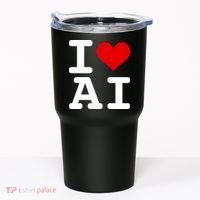 I Love AI I Heart Artificial Intelligence Tumbler thumb 0