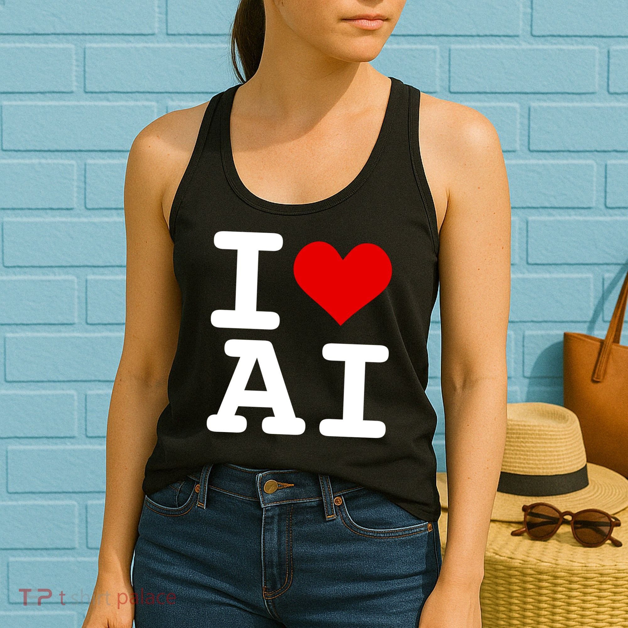 I Love AI I Heart Artificial Intelligence Women's Tank Top