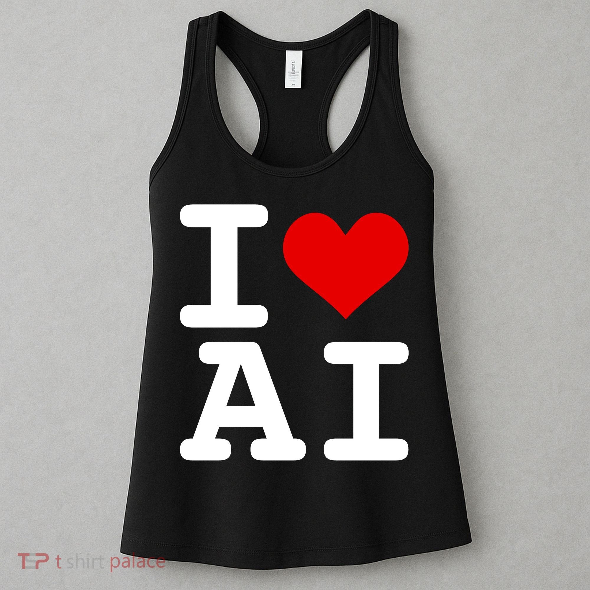 I Love AI I Heart Artificial Intelligence Women's Tank Top