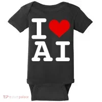 I Love AI I Heart Artificial Intelligence Baby Bodysuit thumb 0