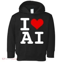 I Love AI I Heart Artificial Intelligence Toddler Hoodie thumb 0